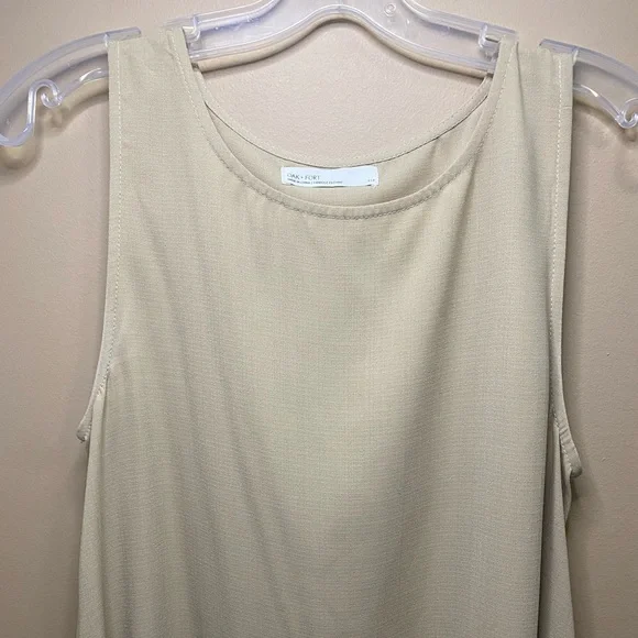 Oak + Fort Tan Beige Sleeveless Midi Dress - Picture 5 of 11